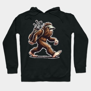 Funny Golf Novelty Sasquatch Bigfoot Golfing Hoodie